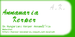 annamaria kerper business card